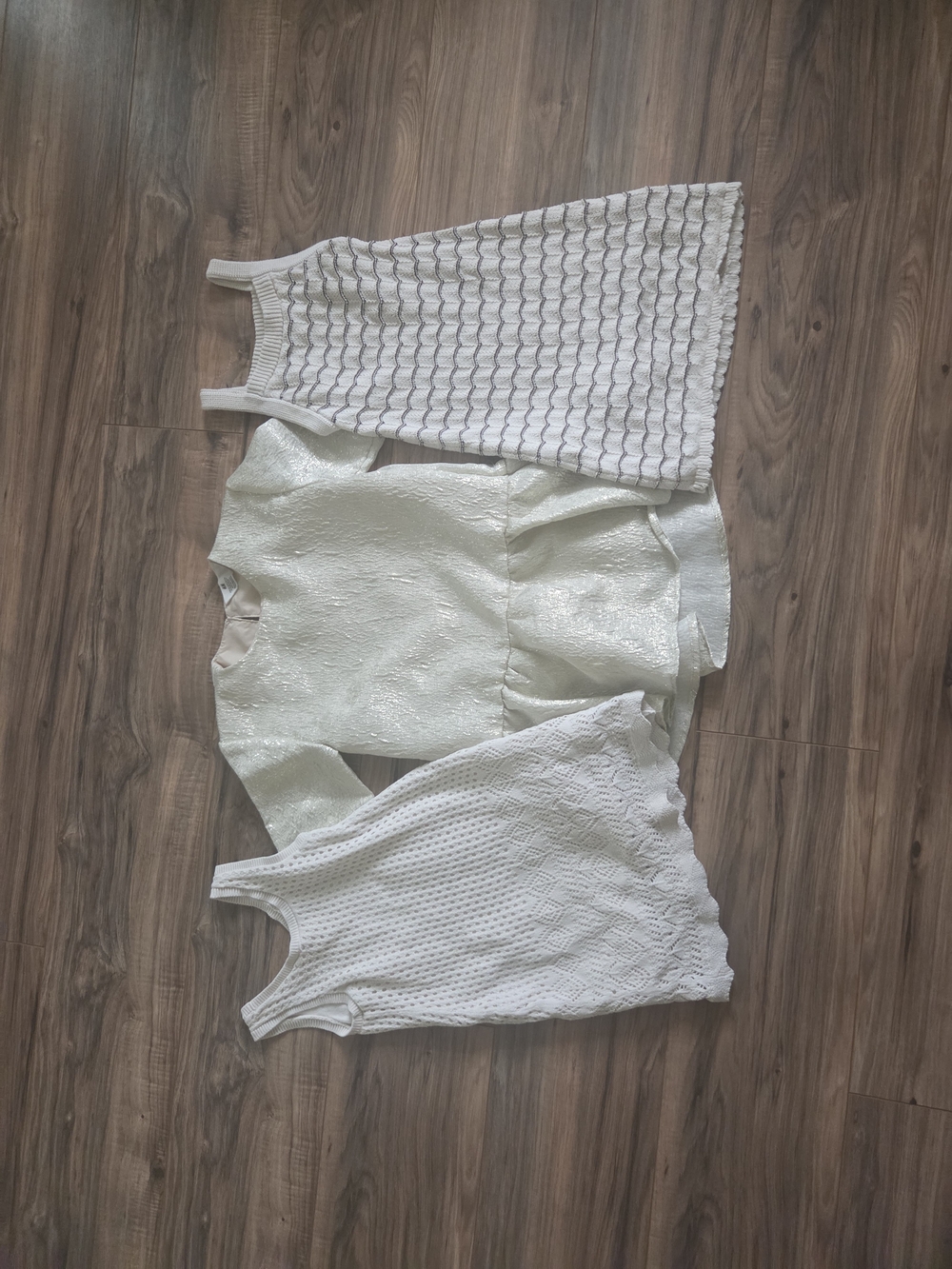 OshKosh B'gosh And H&M Cream Knit Dresses 3pc Lot